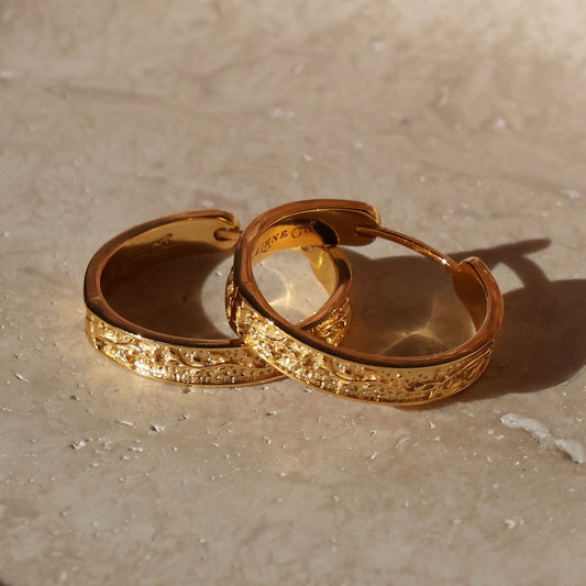 Embossed Vine Earring