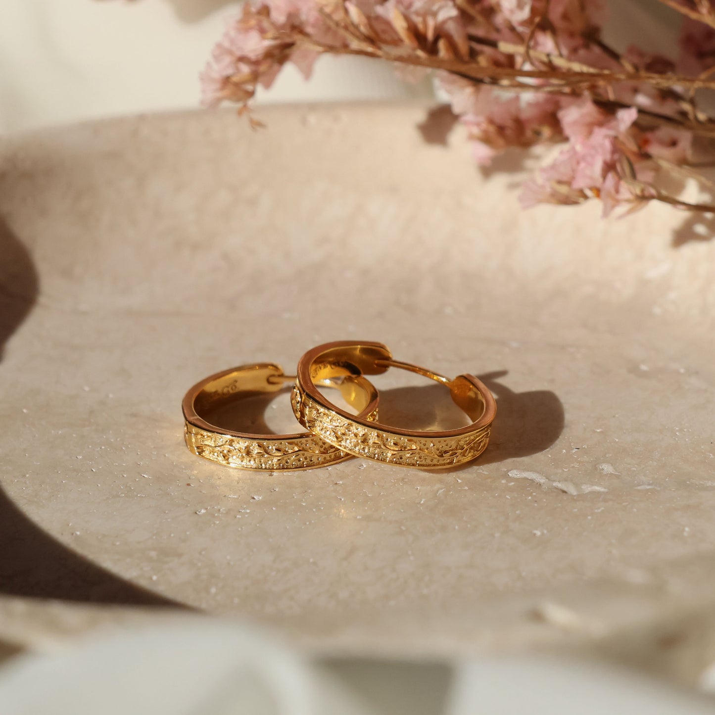 Embossed Vine Earring