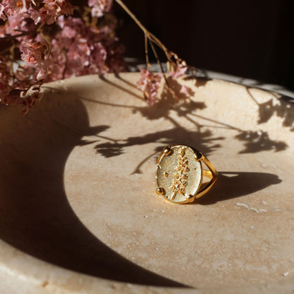 Lupine Coin Ring