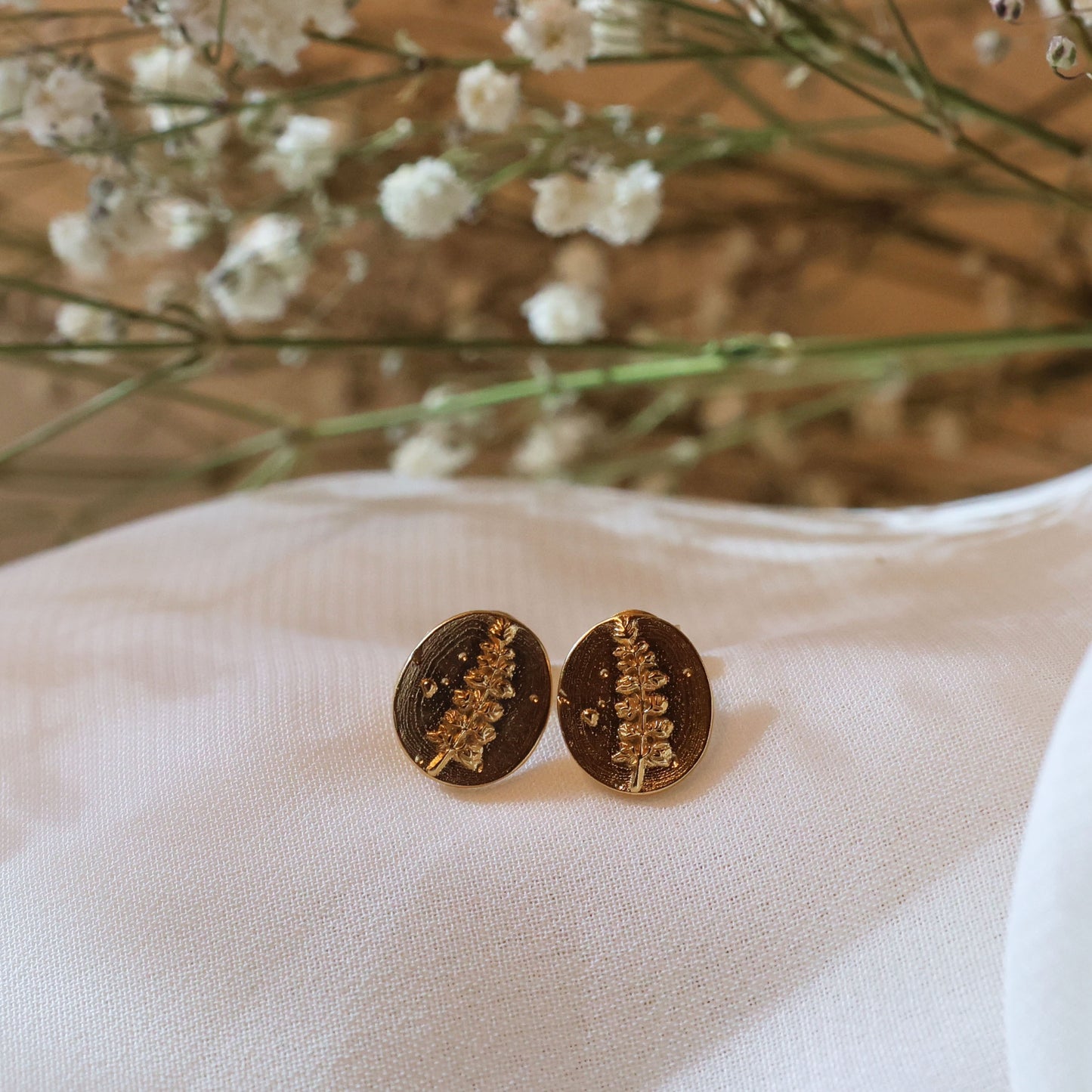 Lupine Coin Earrings